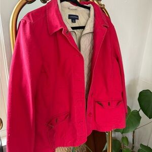 Lands' End Women's Vibrant Red Utility Jacket
